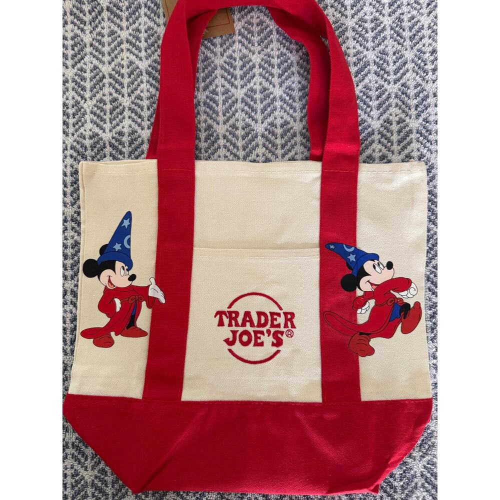 Disney Sorcerer Mickey 2 Custom Made Trader Joes Mini Tote
